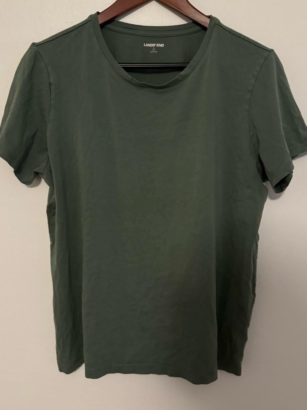 Lands' End Forest Green Short Sleeve Crew Tee